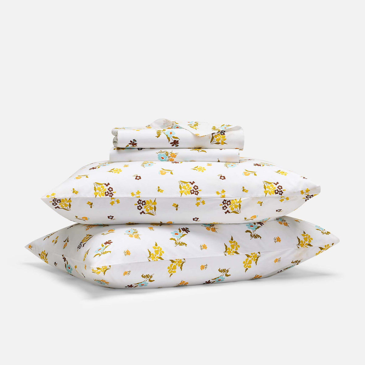 Classic Percale Core Sheet Set - Wild Blooms in Multi / Twin XL