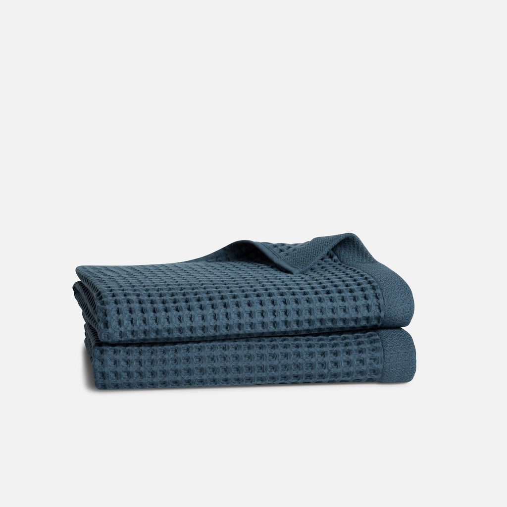Dreamweave Waffle Bath Towels Set of 2 - Abyss