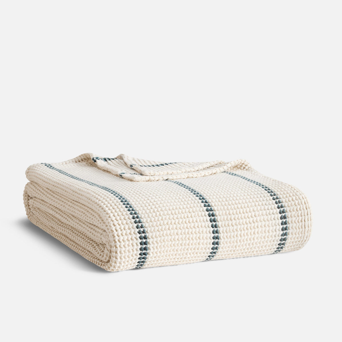 Dreamweave Waffle Bed Blanket - Aegean Stripe / Twin/Twin XL