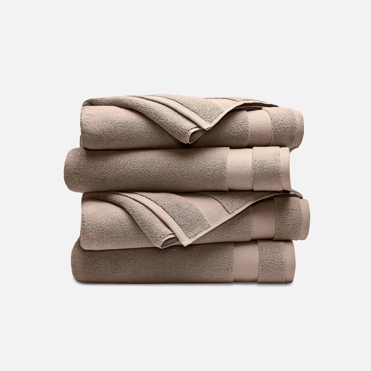 Super-Plush Set of 4 Bath Towel Bundle - Oak