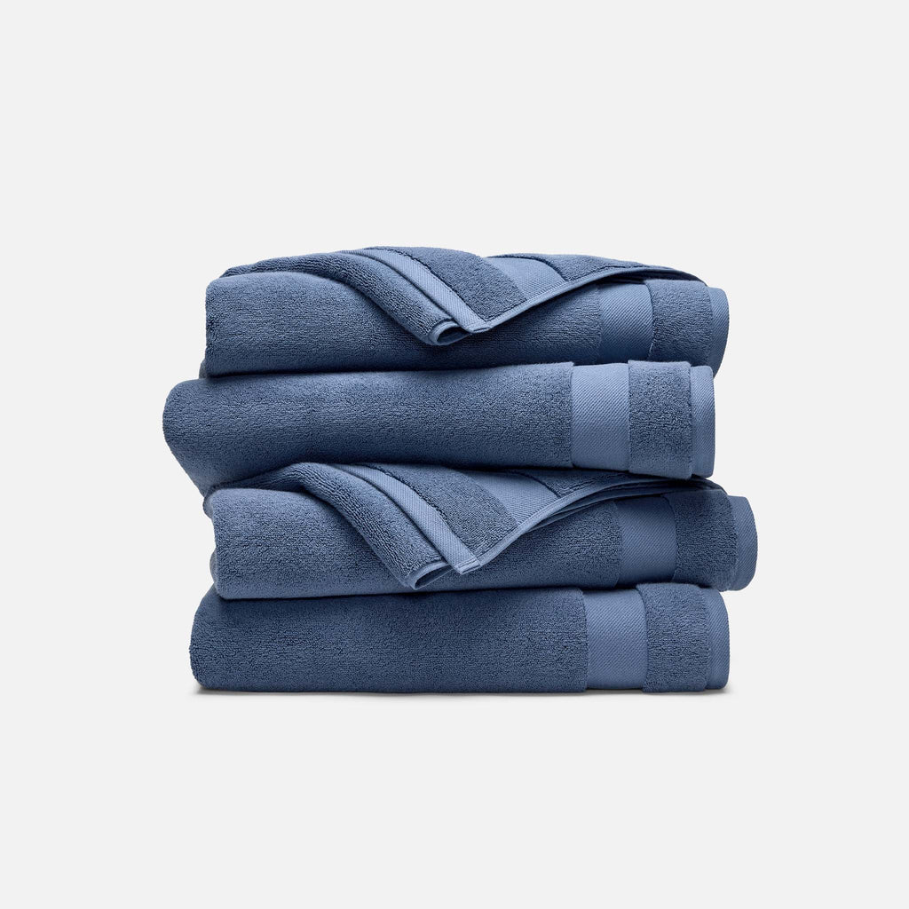Super-Plush Set of 4 Bath Towel Bundle - Abyss