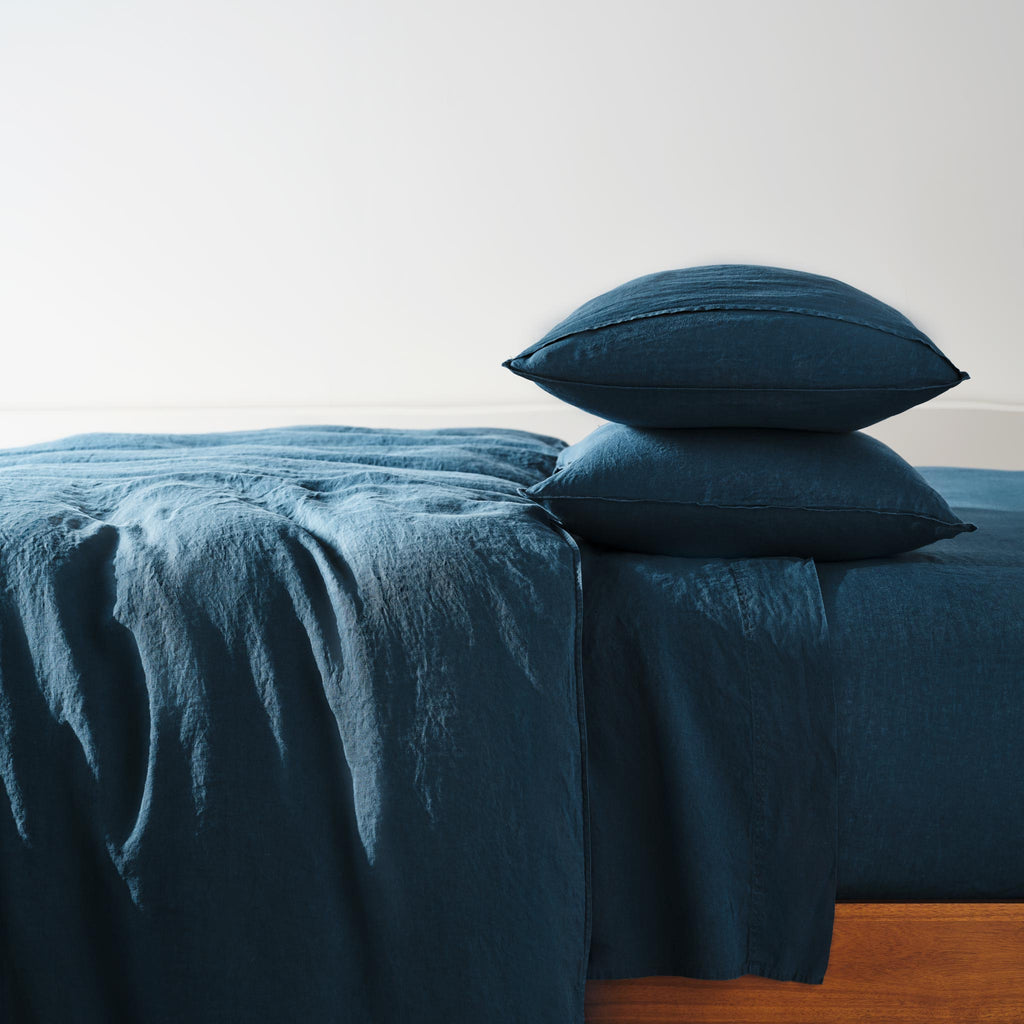 Washed European Linen Core Sheet Set