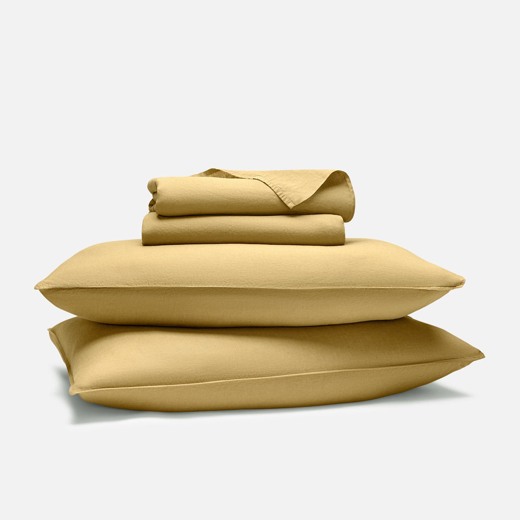 Washed European Linen Core Sheet Set